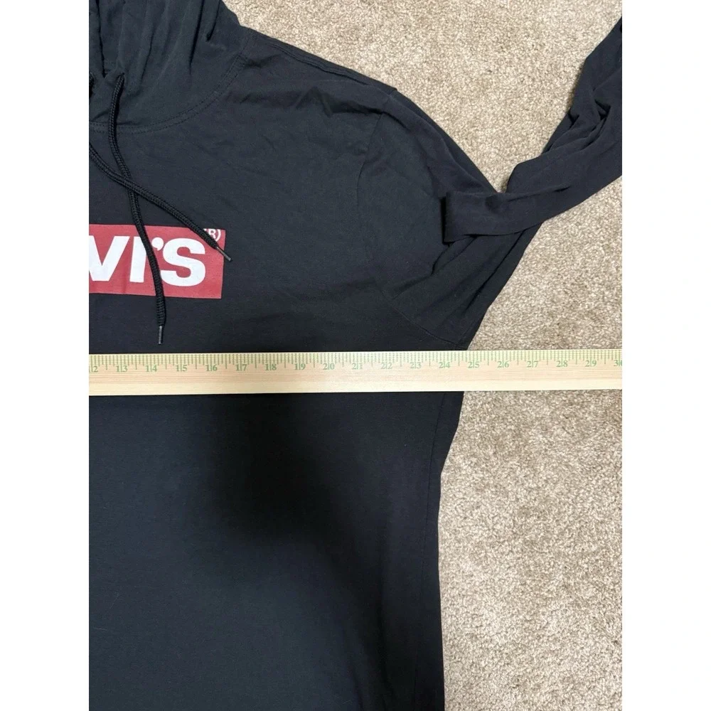 Levi's Black Graphic tshirt Hoodie men's XXL . E35